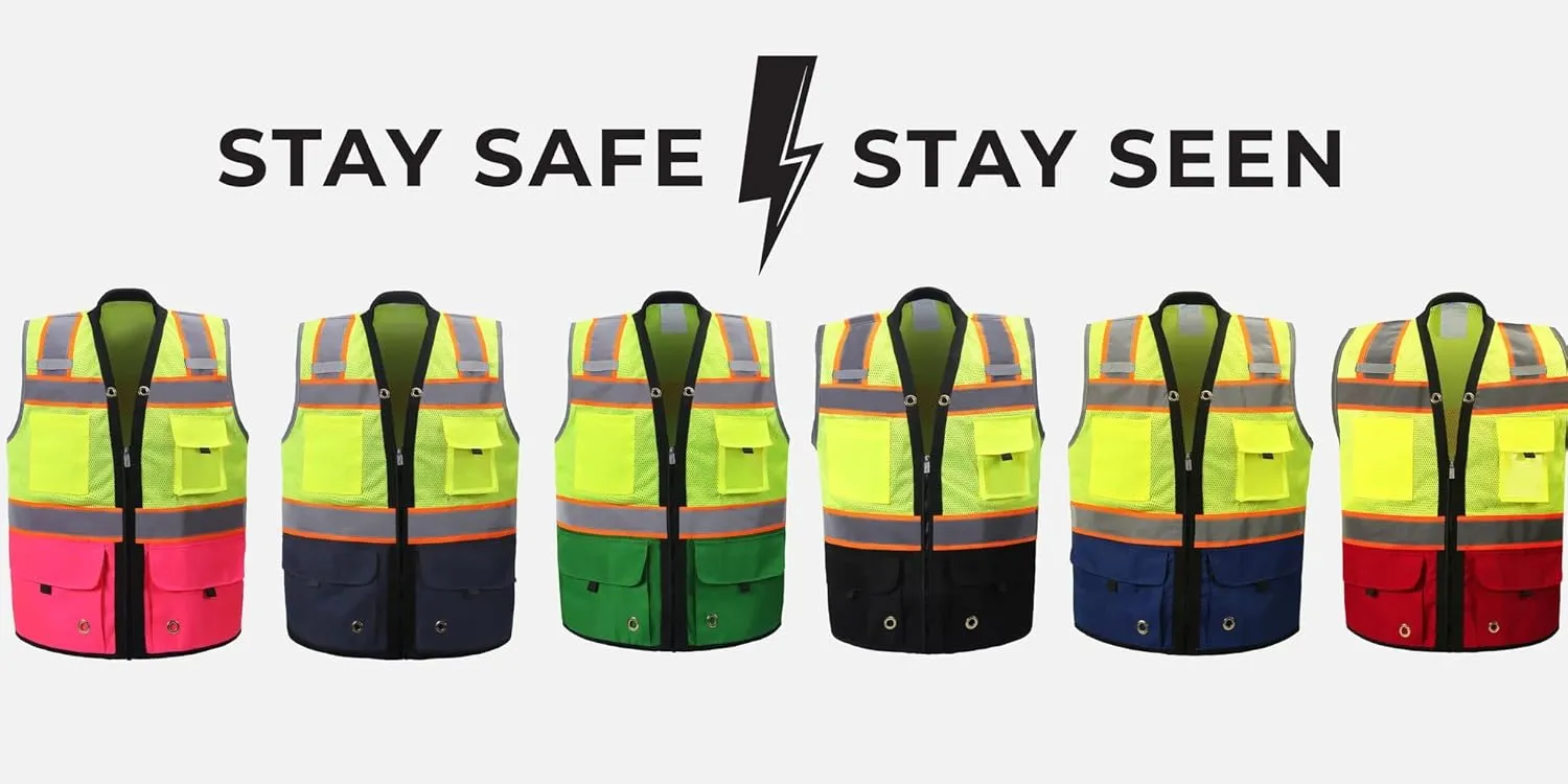 Shine Bright Safety Vest - High Visibility with Reflective Straps and Pockets – Premium, Soft, Durable, and Breathable