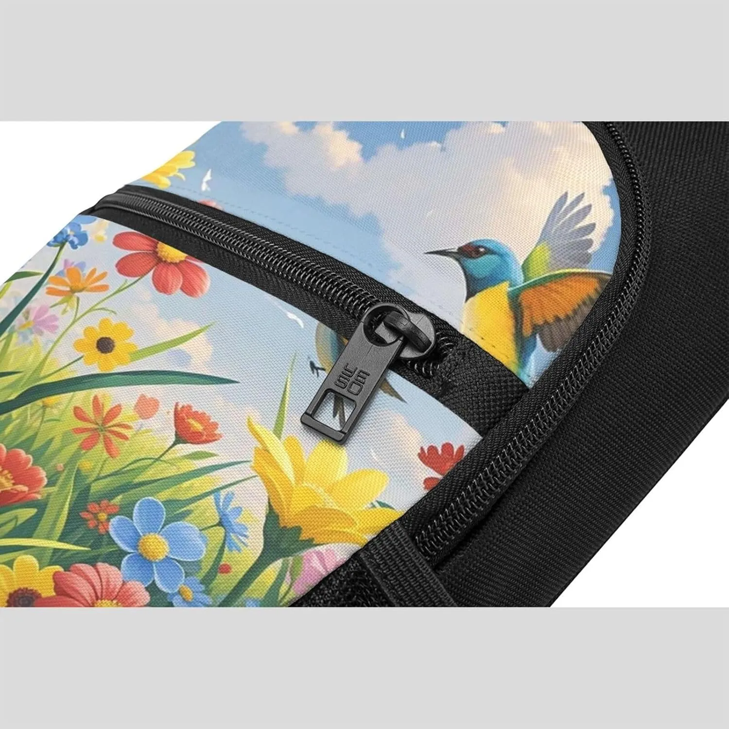 Sling Bag Backpack for Men Women Crossbody Flowers Birds Chest Bag Crossbody Bag for Travel Sport Running