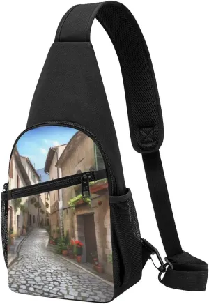 Sling Bag Backpack for Men Women Crossbody Italian Town Street Chest Bag Crossbody Bag for Travel Sport Running