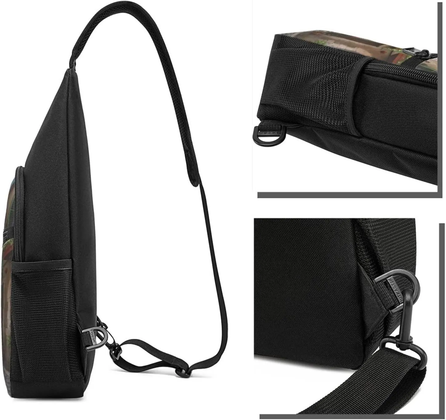Sling Bag Backpack for Men Women Crossbody Italian Town Street Chest Bag Crossbody Bag for Travel Sport Running