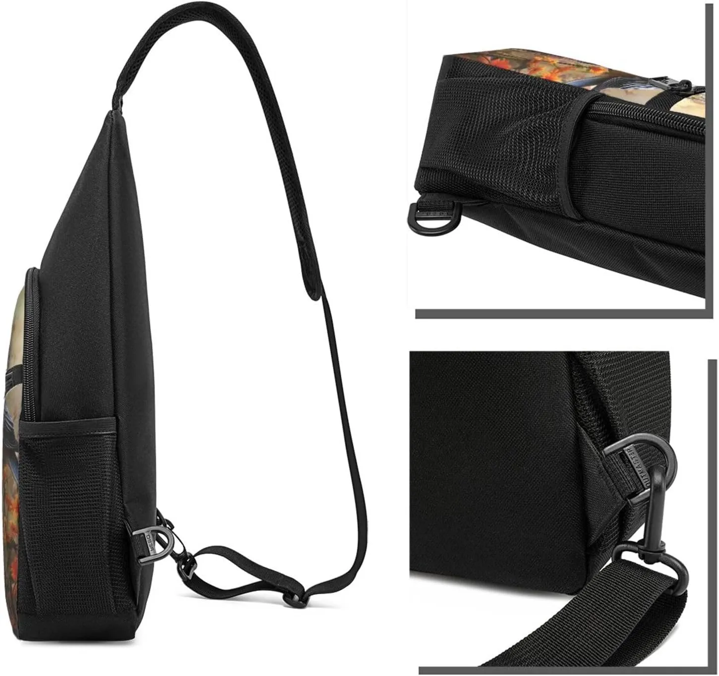 Sling Bag Backpack for Men Women Crossbody Sparrow Birds Sing Chest Bag Crossbody Bag for Travel Sport Running