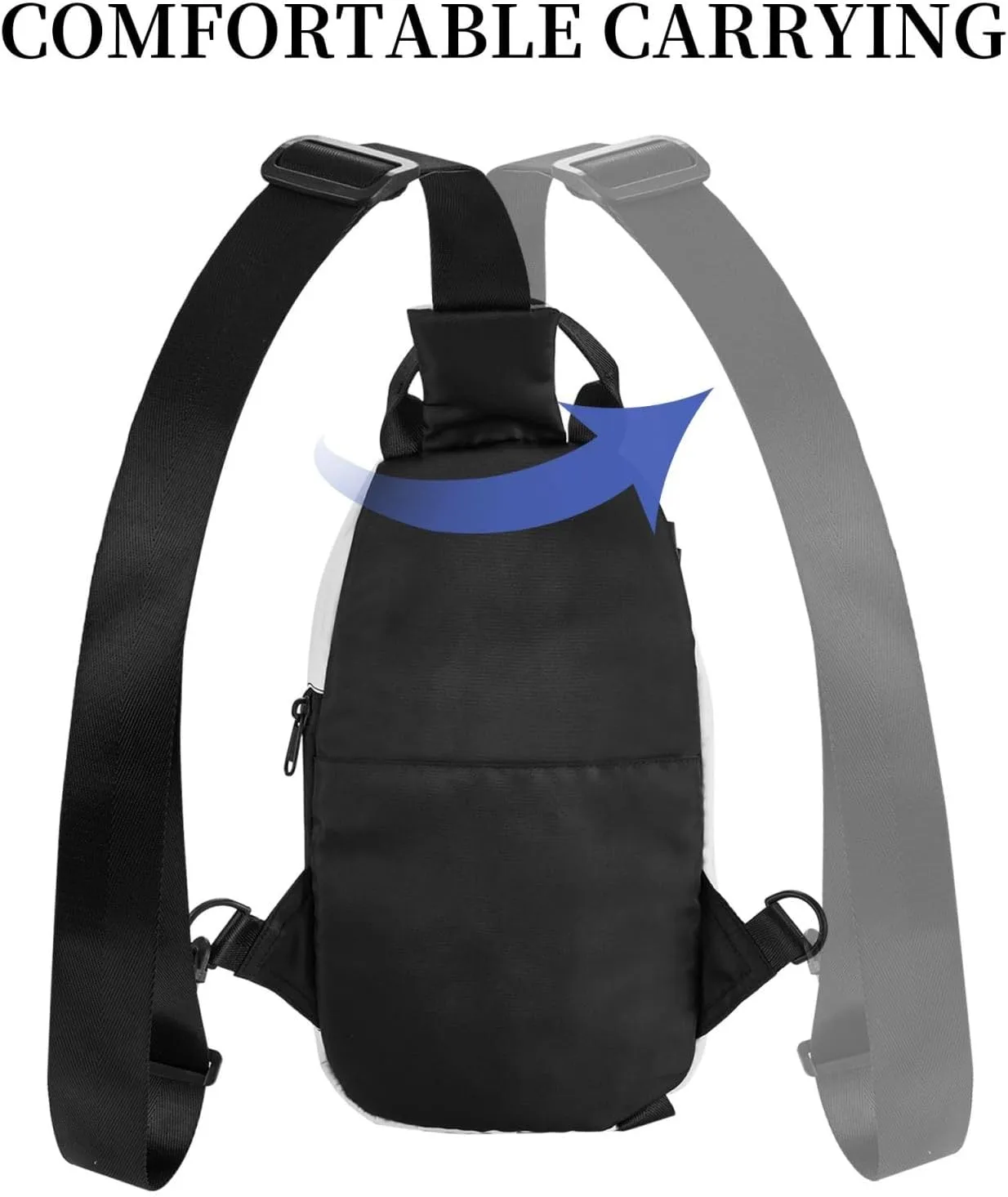 Sling Bag Crossbody Backpack for Men Women Butterfly Harp Chest Bag Crossbody Bag for Travel Sport Running