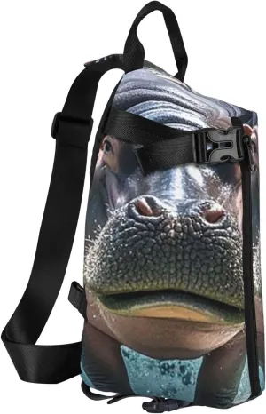 Sling Bag Crossbody Backpack for Men Women Diving Hippo3 Chest Bag Crossbody Bag for Travel Sport Running