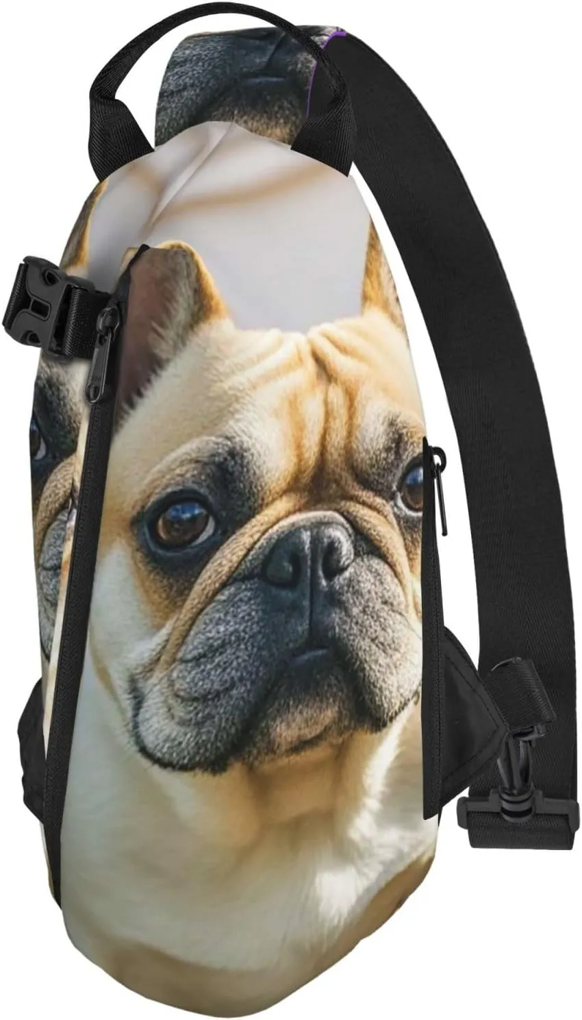 Sling Bag Crossbody Backpack for Men Women French Bulldog Dog Cute Chest Bag Crossbody Bag for Travel Sport Running