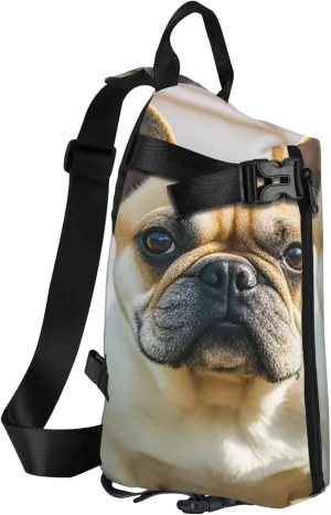 Sling Bag Crossbody Backpack for Men Women French Bulldog Dog Cute Chest Bag Crossbody Bag for Travel Sport Running