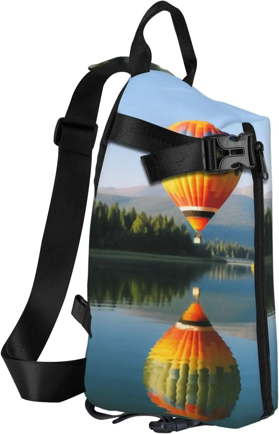 Sling Bag Crossbody Backpack for Men Women Hot Balloon Above Chest Bag Crossbody Bag for Travel Sport Running