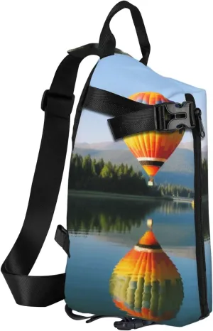 Sling Bag Crossbody Backpack for Men Women Hot Balloon Above Chest Bag Crossbody Bag for Travel Sport Running