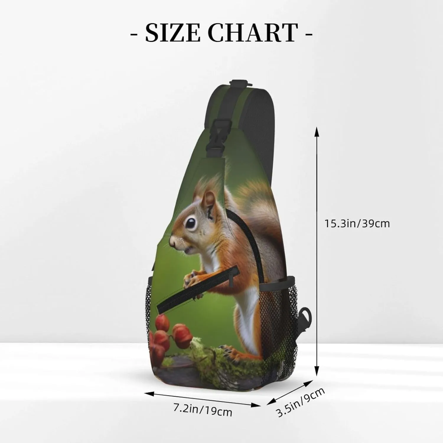 Sling Bag Crossbody Backpack for Men Women squirrel Chest Bag Crossbody Bag for Travel Sport Running