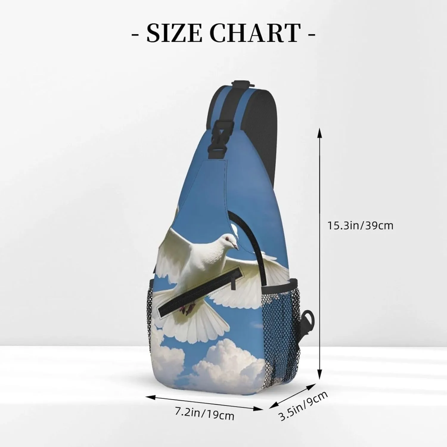 Sling Bag for Men Women Crossbody Backpack dove sky Crossbody Bag Chest Bag for Travel Sport
