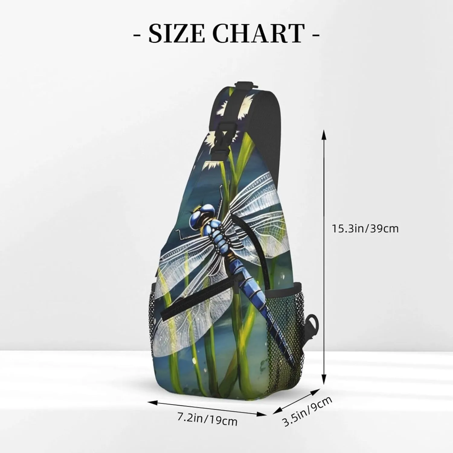 Sling Bag for Men Women Crossbody Backpack Dragonfly painting Crossbody Bag Chest Bag for Travel Sport