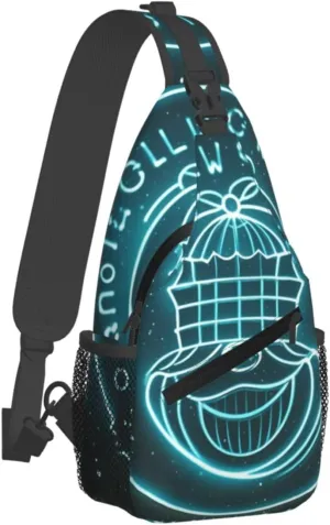 Sling Bag for Men Women Crossbody Backpack Glow in The Dark Crossbody Bag Chest Bag for Travel Sport