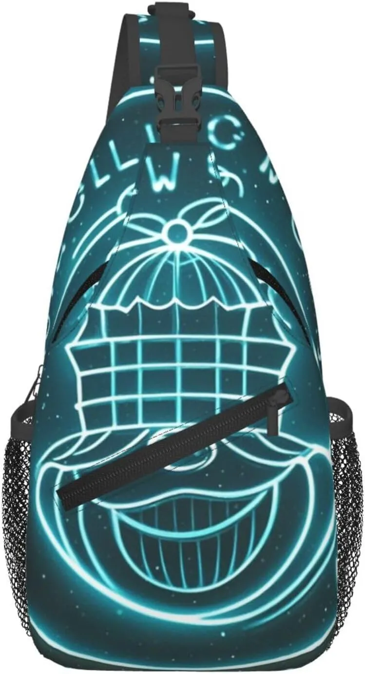 Sling Bag for Men Women Crossbody Backpack Glow in The Dark Crossbody Bag Chest Bag for Travel Sport