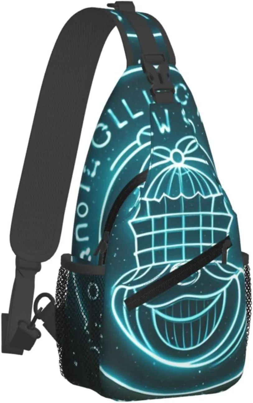 Sling Bag for Men Women Crossbody Backpack Glow in The Dark Crossbody Bag Chest Bag for Travel Sport