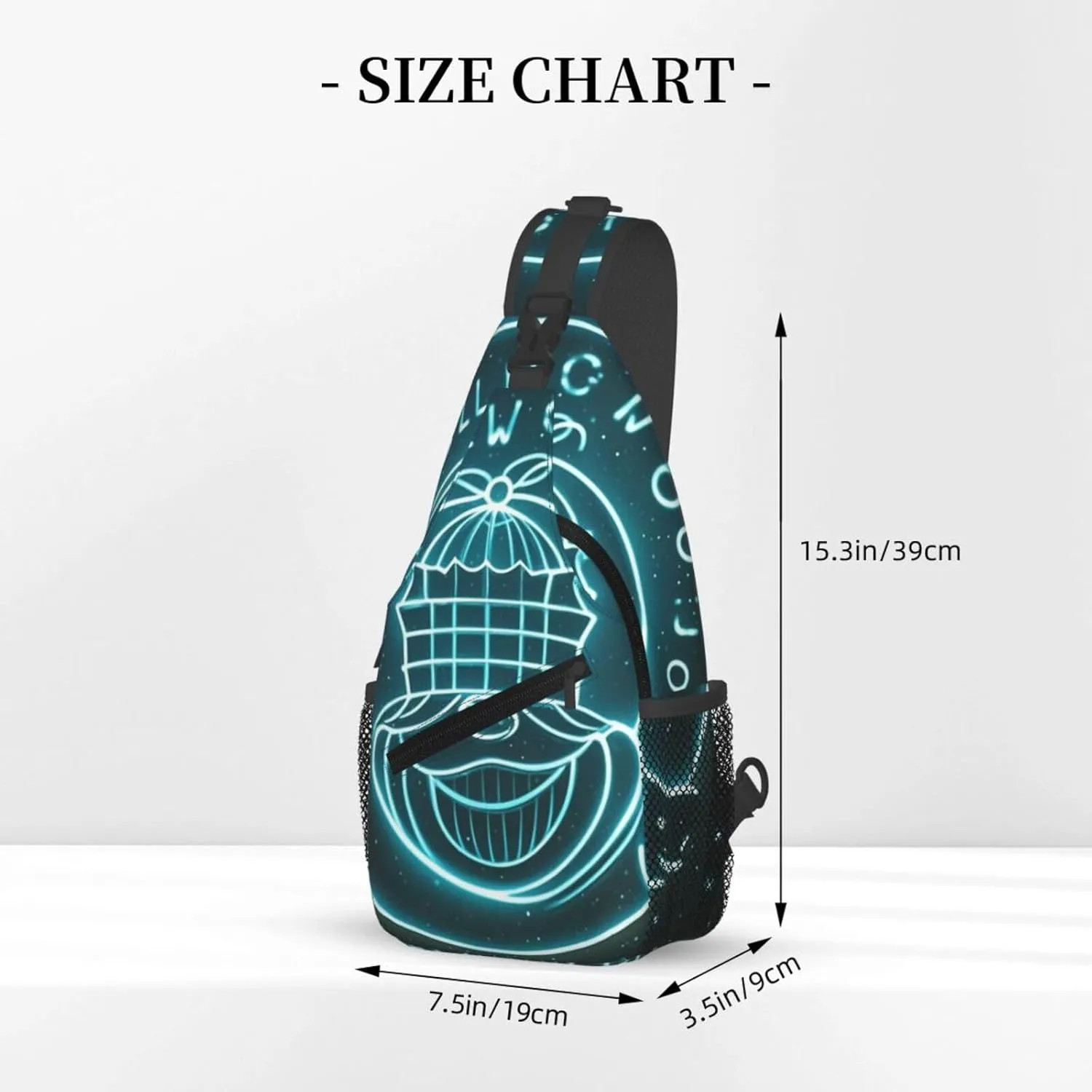 Sling Bag for Men Women Crossbody Backpack Glow in The Dark Crossbody Bag Chest Bag for Travel Sport