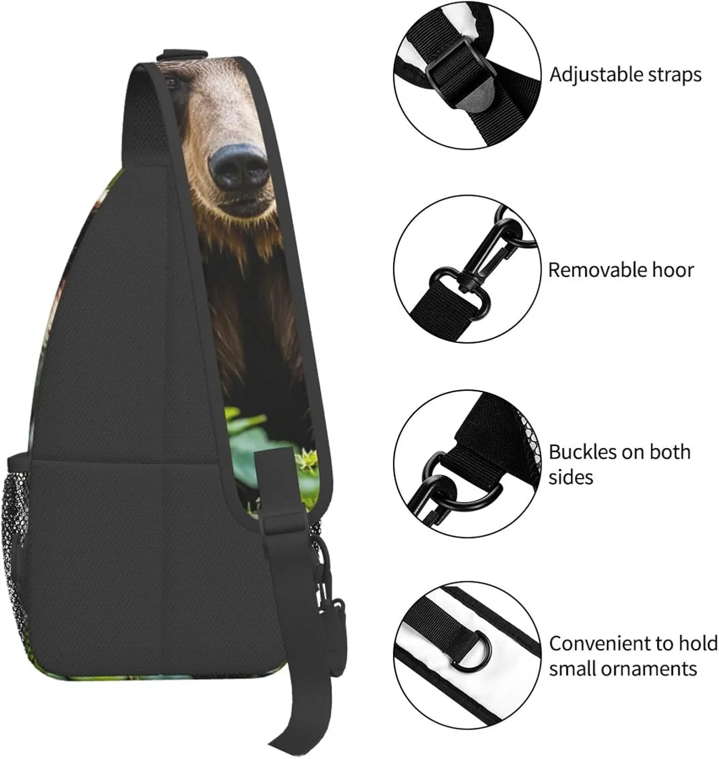Sling Bag for Men Women Crossbody Backpack Mother bear Crossbody Bag Chest Bag for Travel Sport