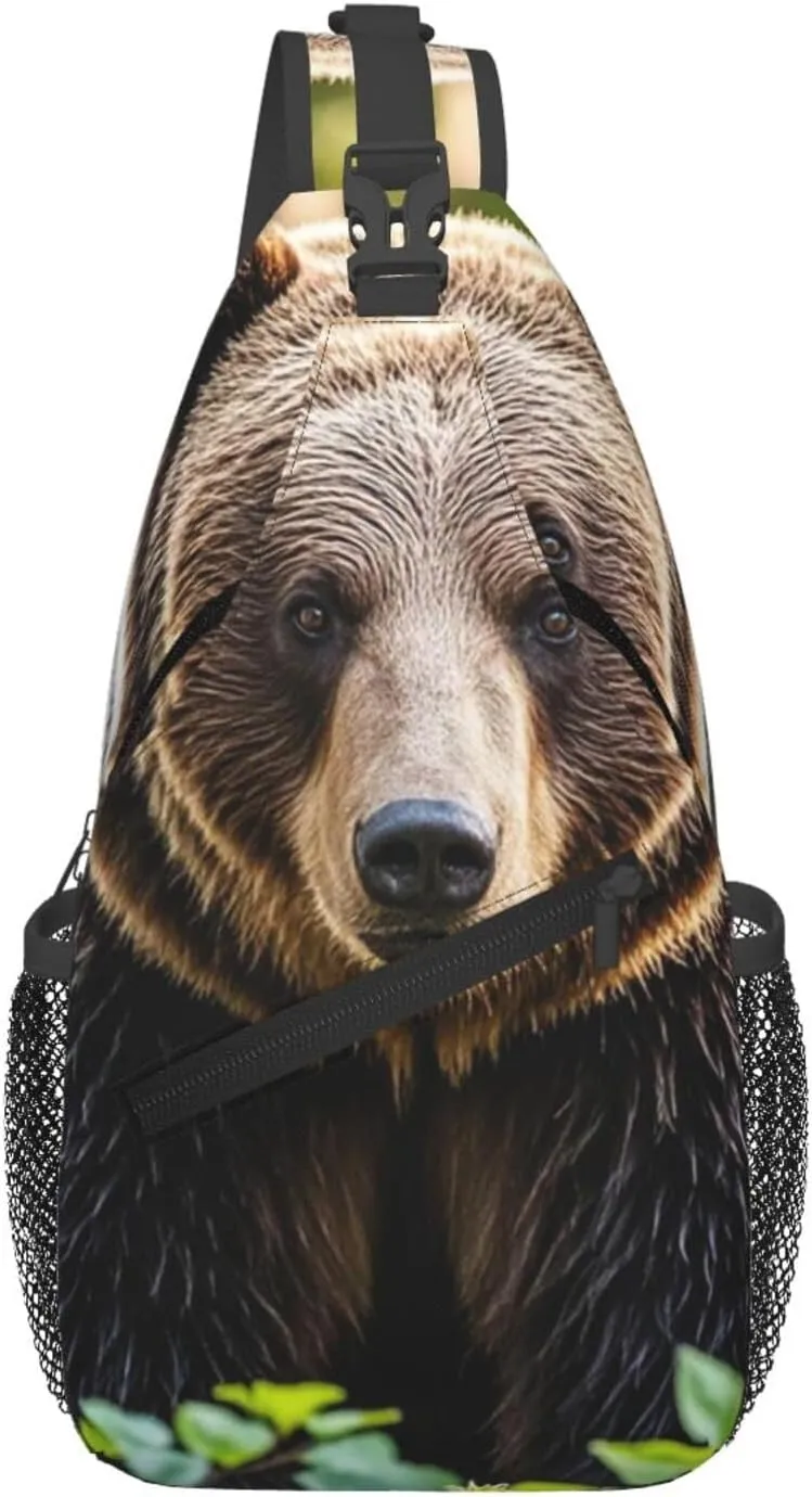 Sling Bag for Men Women Crossbody Backpack Mother bear Crossbody Bag Chest Bag for Travel Sport