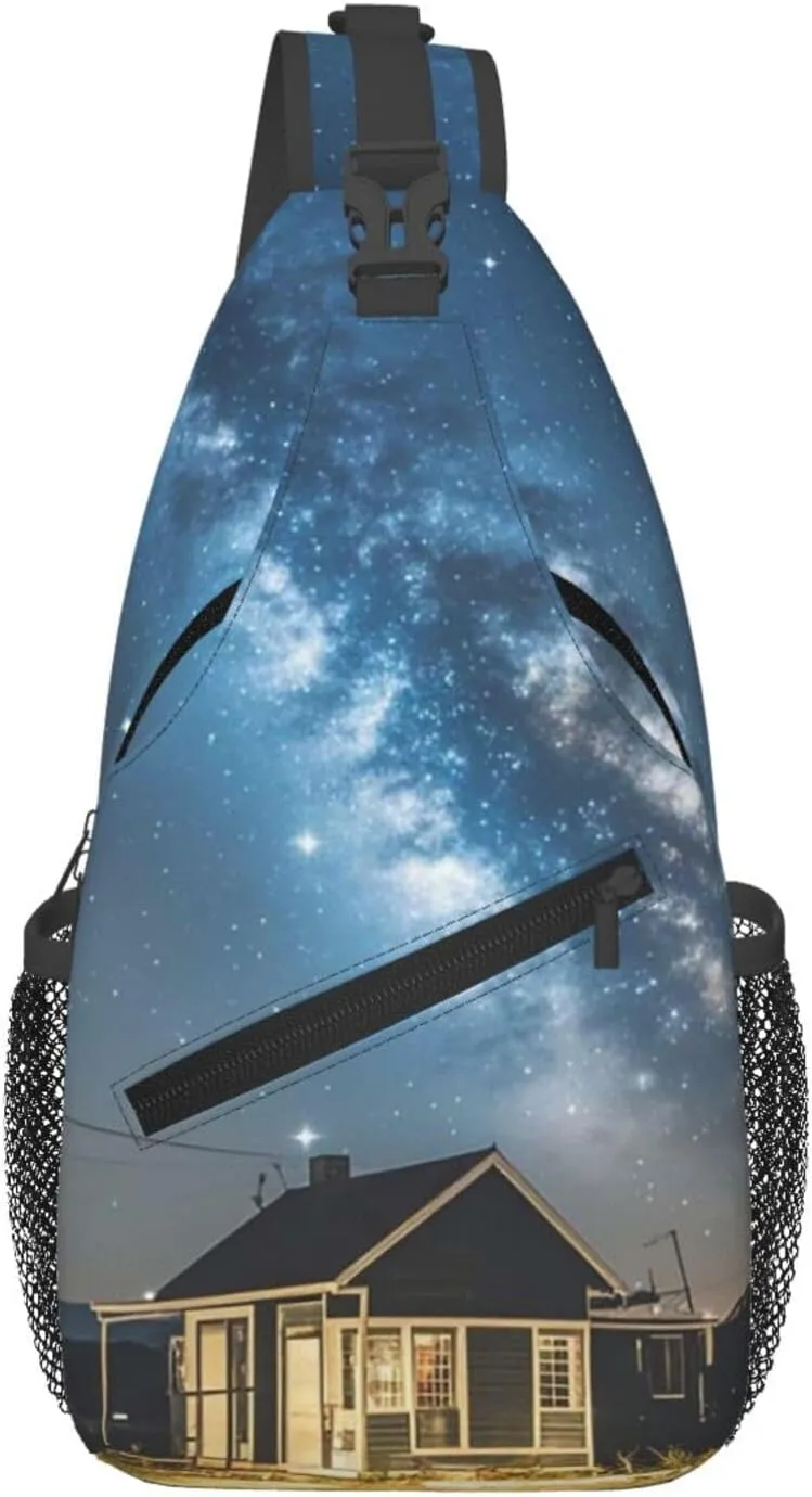 Sling Bag for Men Women Crossbody Backpack night sky stars Crossbody Bag Chest Bag for Travel Sport