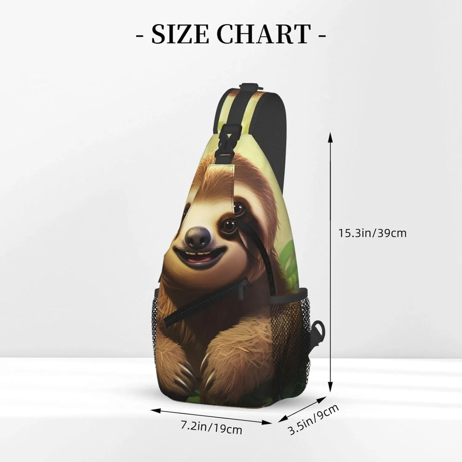 Sling Bag for Men Women Crossbody Backpack sloth background Crossbody Bag Chest Bag for Travel Sport