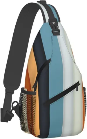 Sling Bag for Men Women Crossbody Backpack Stripe arrangement Crossbody Bag Chest Bag for Travel Sport