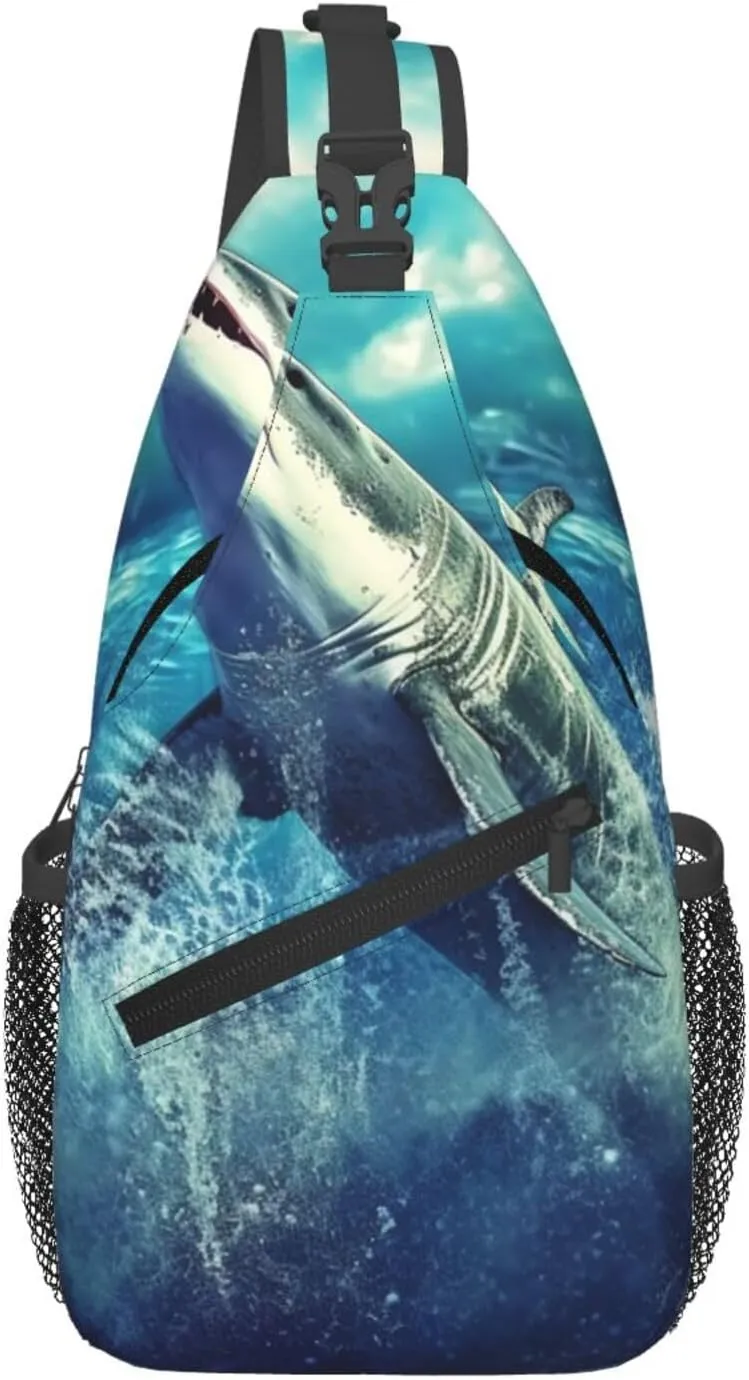 Sling Bag for Men Women Crossbody Backpack Whale Print Crossbody Bag Chest Bag for Travel Sport