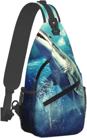 Sling Bag for Men Women Crossbody Backpack Whale Print Crossbody Bag Chest Bag for Travel Sport