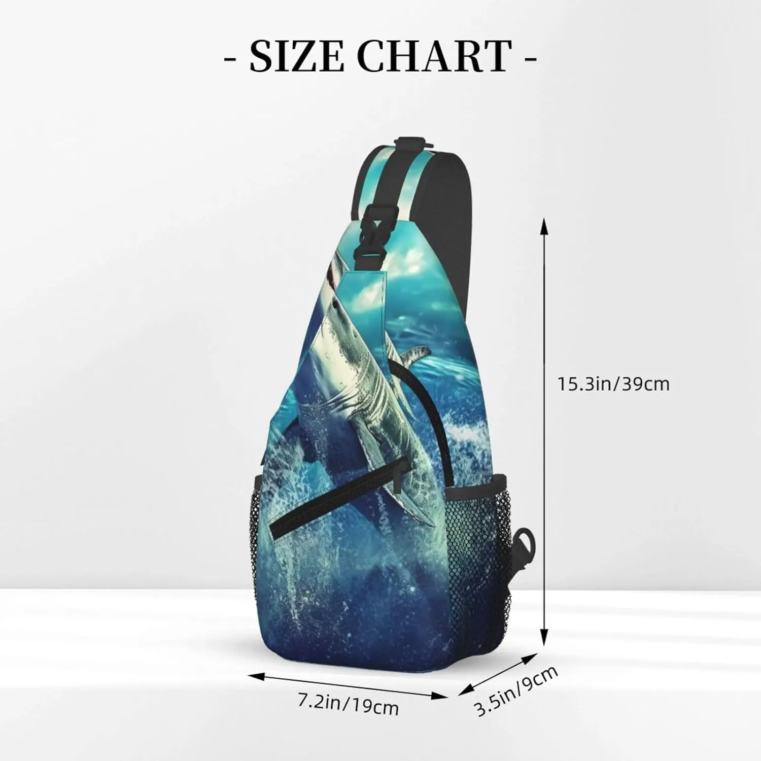 Sling Bag for Men Women Crossbody Backpack Whale Print Crossbody Bag Chest Bag for Travel Sport