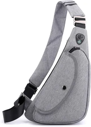 Sling Bags Mens Shoulder Unbalance Backpacks Ultra-light Chest Pack Multipurpose Crossbody Bags for Outdoor Sport Travel Gym Running Hiking Daypack Gray