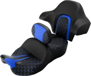 SLMOTO Hammock Motorcycle Passenger Seat Bracket Pad - SLMOTO Passenger Bracket Fit for Harley Touring Road King FLHR Street Glide FLHX Road Glide FLTRX Electra Glide FLHT 2014-2023