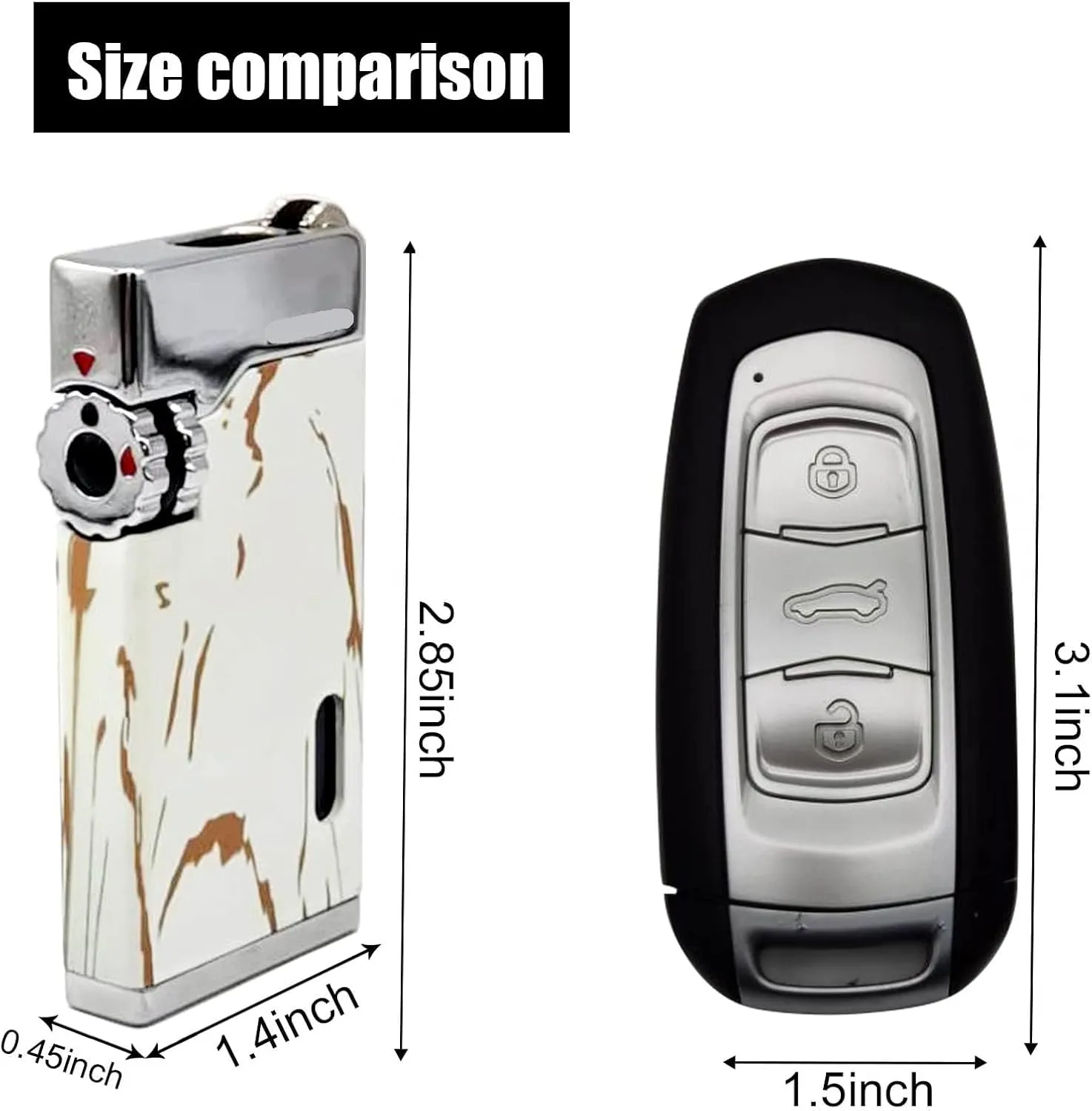 Small Portable Butane Premium Quality Multi-Function Lighter, 2024 Torch Lighter, Refillable Reusable Candle Flint Lighter (Gas Not Included)(Gold)