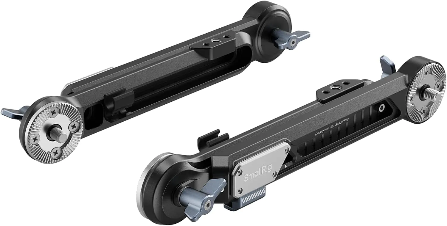 SmallRig Shoulder Rig Extension Arm Adapter Part with M6 Rosette for ARRI, One-Touch Quick Length Adjustment, Pack of 2-5206