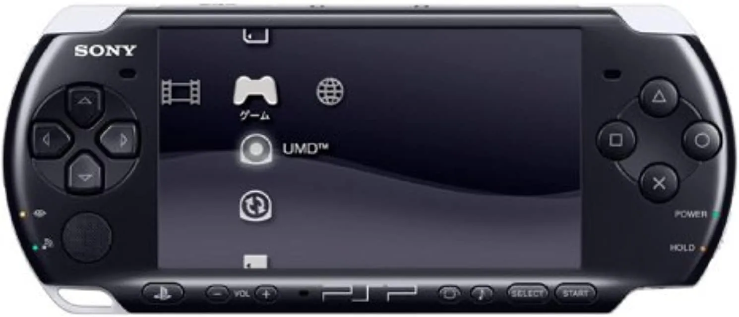 Sony PSP Slim and Lite 3000 Series Handheld Gaming Console with 2 Batteries (Renewed) (Black)