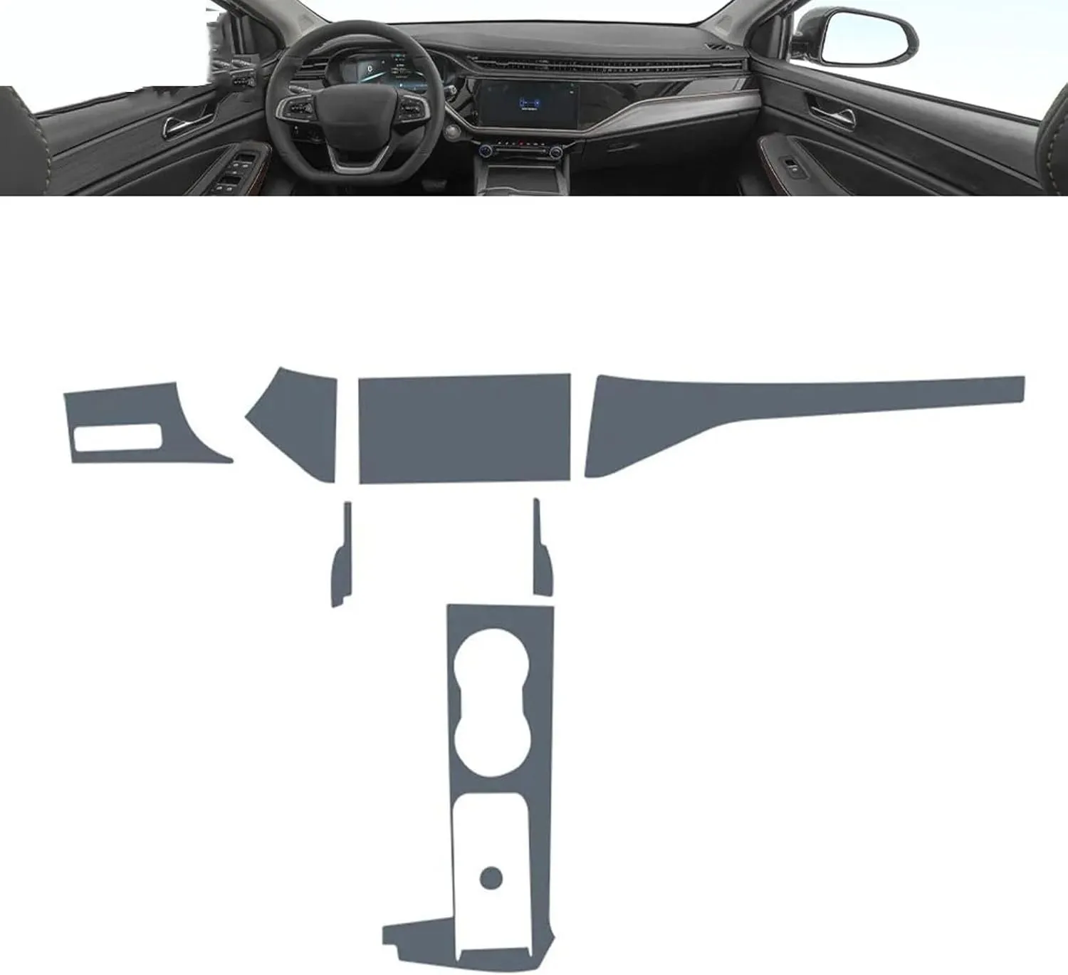 SPANN Car Interior Central Console Gear Panel Navigation Screen TPU Protector Film, Fit For Chery Omoda S5 2021-2023 Accessories