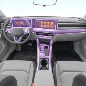 SPANN Car Interior Central Console Gear Panel Navigation Screen TPU Protector Film, Fit For VW Lamando 2022-2024 Accessories