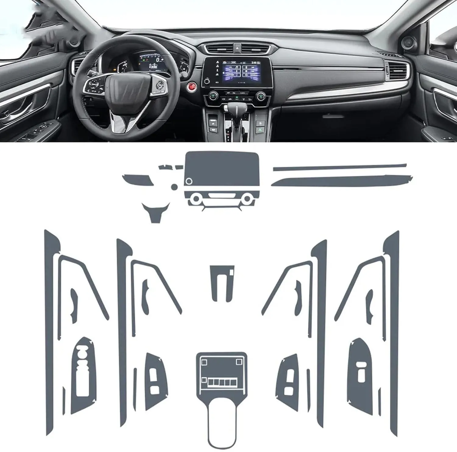 SPANN Car Interior Central Console Gear Panel Navigation Screen TPU Protector Film, Fit Honda Breeze 2020-2022 Accessories