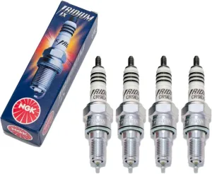 Spark Plug Set 4 Pieces NGK Iridium CR9EHIX-9 for Daelim Honda