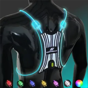 SPIDER Reflective Lighted Running Vest - Optic Fiber Technology, Bright, 360° Visible, Ultralight, Phone Pocket, Fully Adjustable Size XS-3XL - Reflective Running Gear for Safe Night Sports & Walking