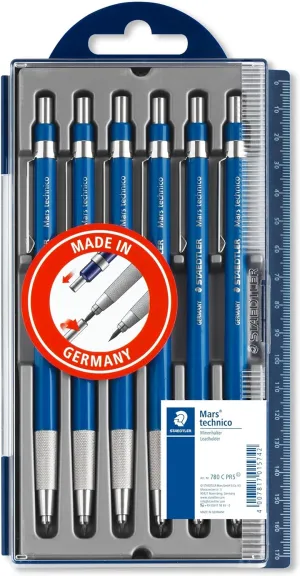 Staedtler Mars Technico 780 C PR5 Leadholder Pencil with Built-in Sharpener, 2 mm, Pack of 5   1