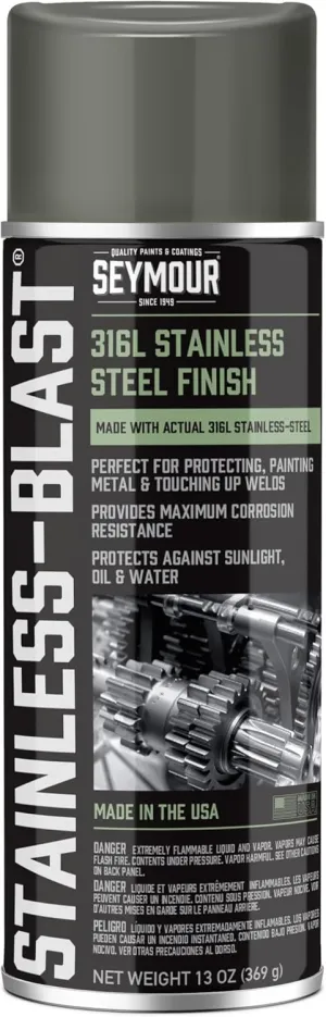 Stainless Steel Rust Protective Spray Paint - STAINLESS STEEL SPRAY 16 Oz. Can, 13 Oz. Net Wt