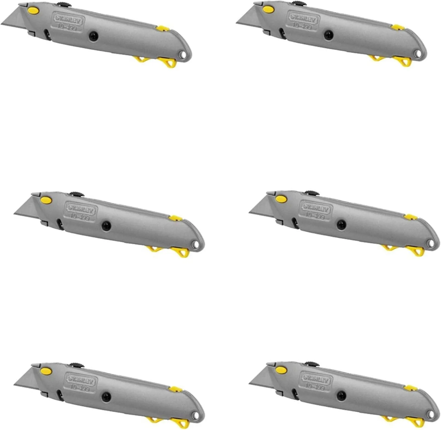 Stanley 10-499 6 in. Quick Change Retractable Utility Knife 6-Pack
