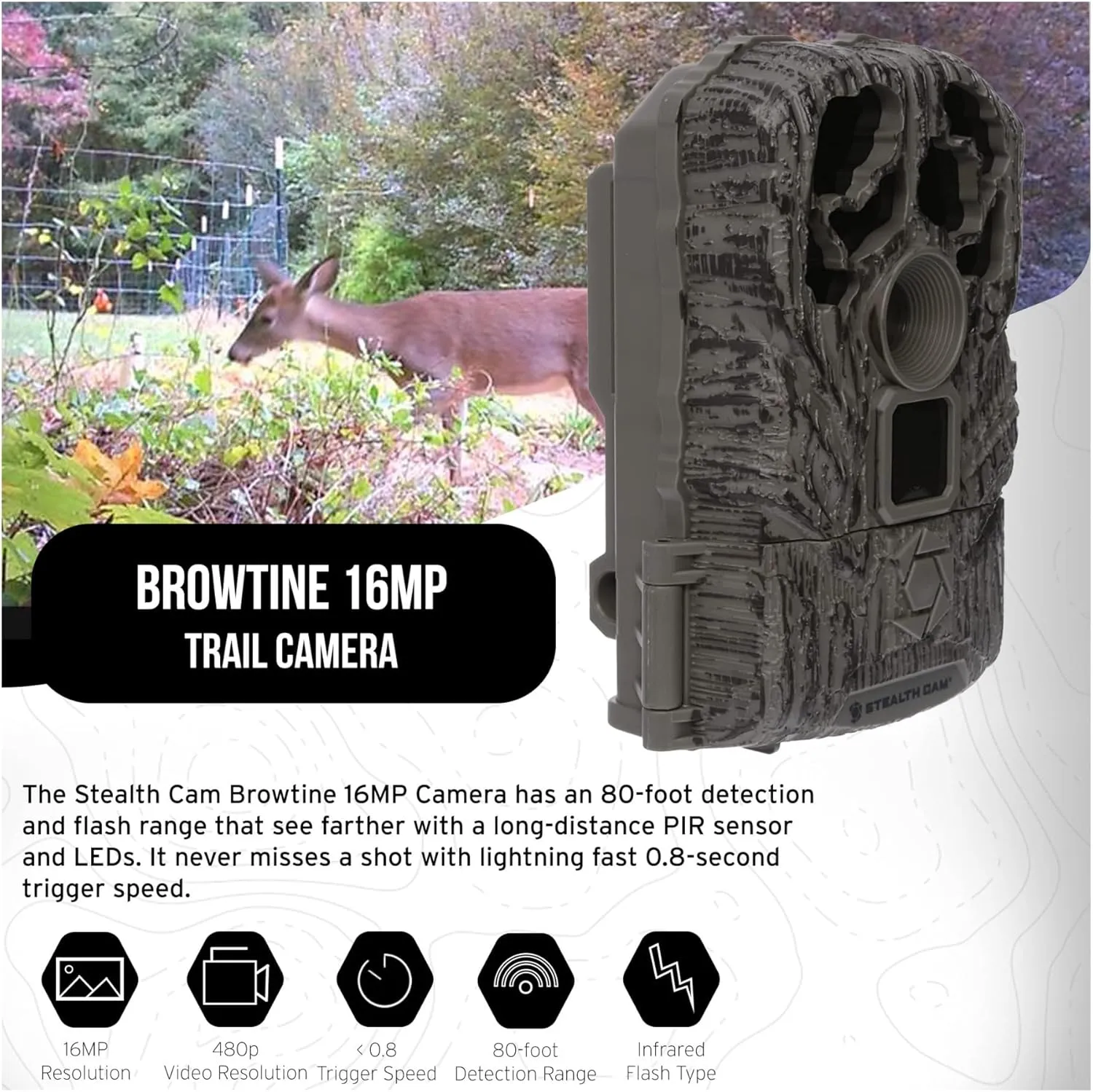 Stealth Cam Browtine 16MP, Durable, 60 Feet Infrared Detection Range, and Burst Mode Trail Camera (2-Pack) Bundle with USB 2.0 Card Reader, and Two 32GB Ultra SDHC UHS-I Memory Card (5 Items)