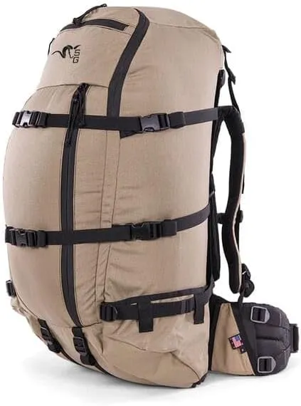 Stone Glacier Col 4800 Backpack with Krux Frame, 4800 Cubic Inches, Tan, Medium, 150  lb Load, Hydration Compatible, Made in USA (50106-TN-M)
