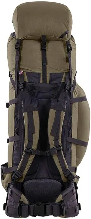 Stone Glacier Sky Archer 6400 Backpack with Xcurve Frame, 6400 2500 Cubic Inch Capacity, Ranger Green, Internal Spotting Scope Pocket, Hydration Compatible, Made in USA (50076-RG-S)