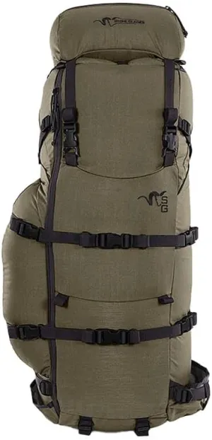 Stone Glacier Sky Archer 6400 Backpack with Xcurve Frame, 6400 2500 Cubic Inch Capacity, Ranger Green, Internal Spotting Scope Pocket, Hydration Compatible, Made in USA (50076-RG-S)