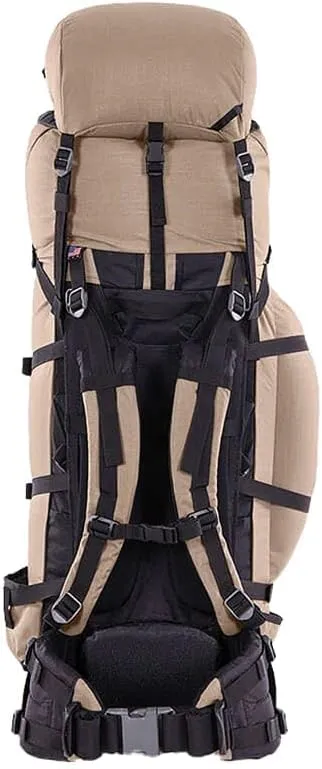 Stone Glacier Sky Archer 6400 Backpack with Xcurve Frame, 6400 2500 Cubic Inches, Tan, Small, Ideal for Bow and Rifle Hunters (50076-TN-S)