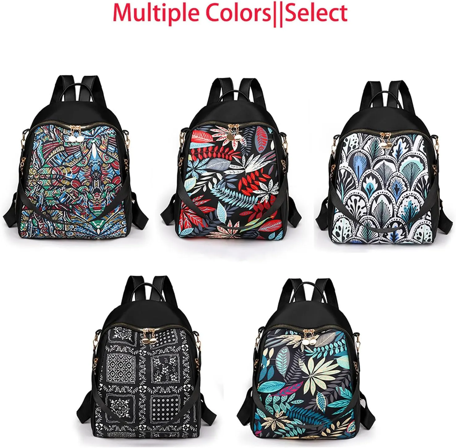Stylish Casual Print College Work Backpack Shoulder Bag Outdoor Travel Backpack with Anti Theft Pocket Daypack (Painted)