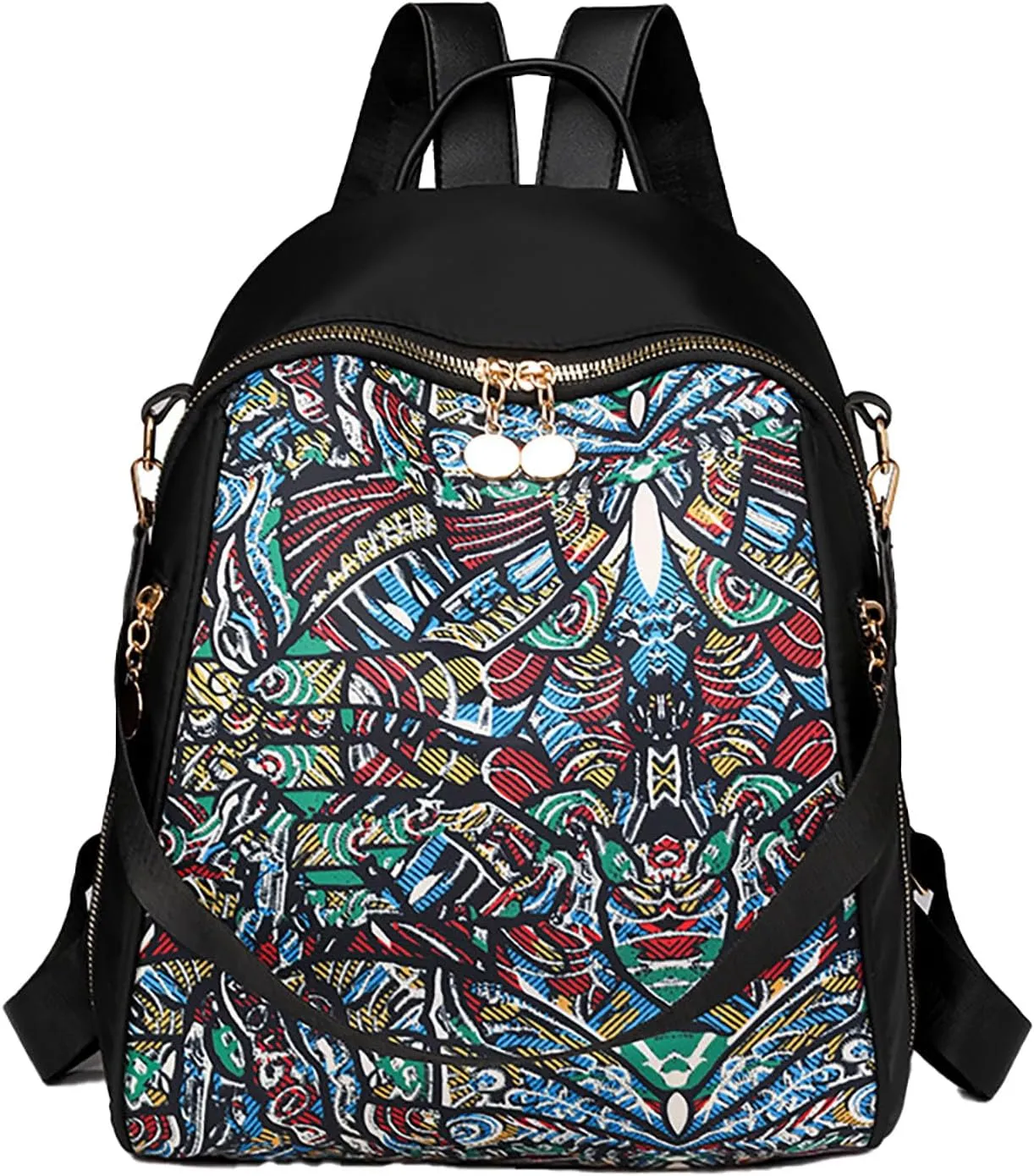 Stylish Casual Print College Work Backpack Shoulder Bag Outdoor Travel Backpack with Anti Theft Pocket Daypack (Painted)