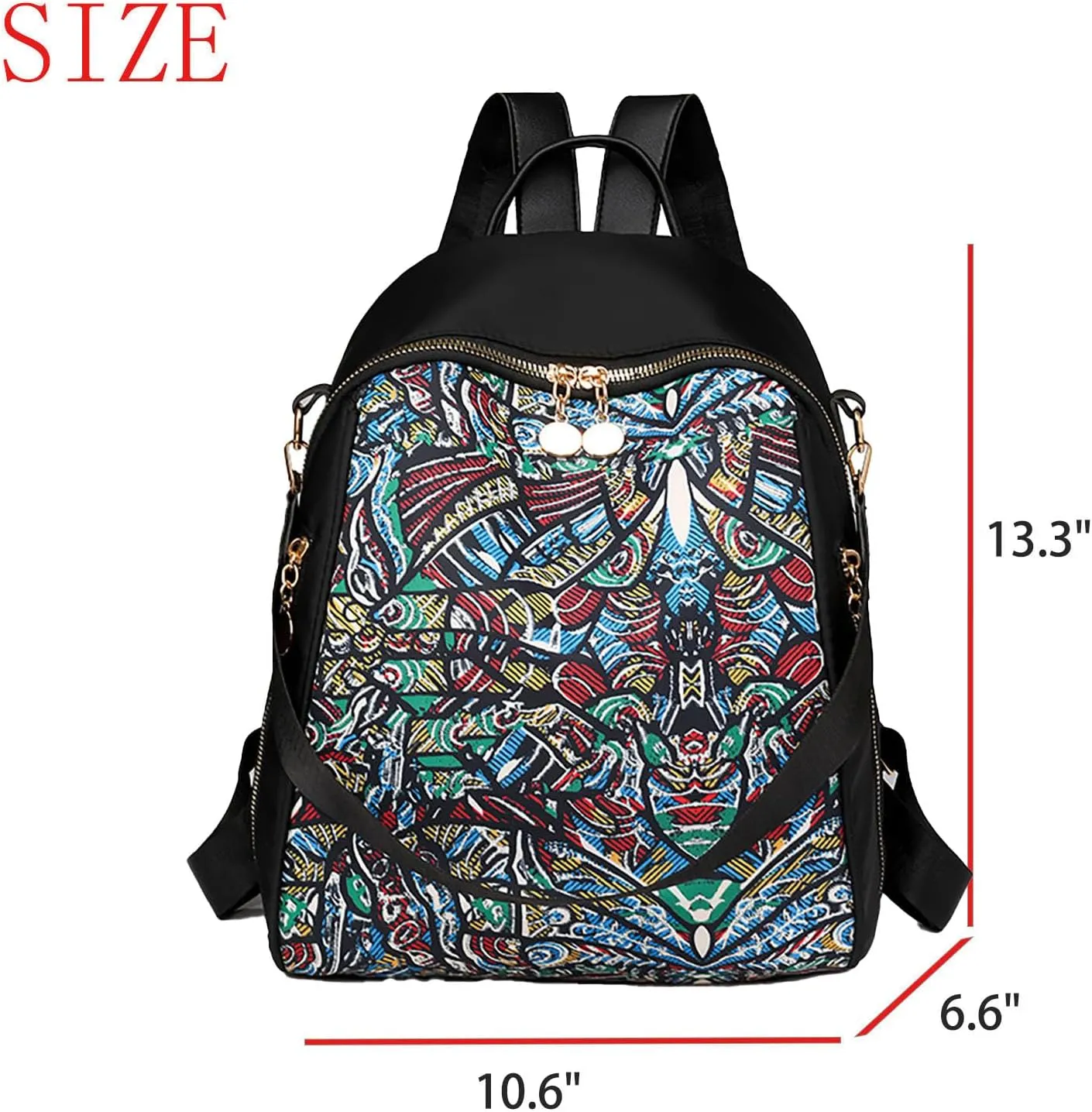Stylish Casual Print College Work Backpack Shoulder Bag Outdoor Travel Backpack with Anti Theft Pocket Daypack (Painted)