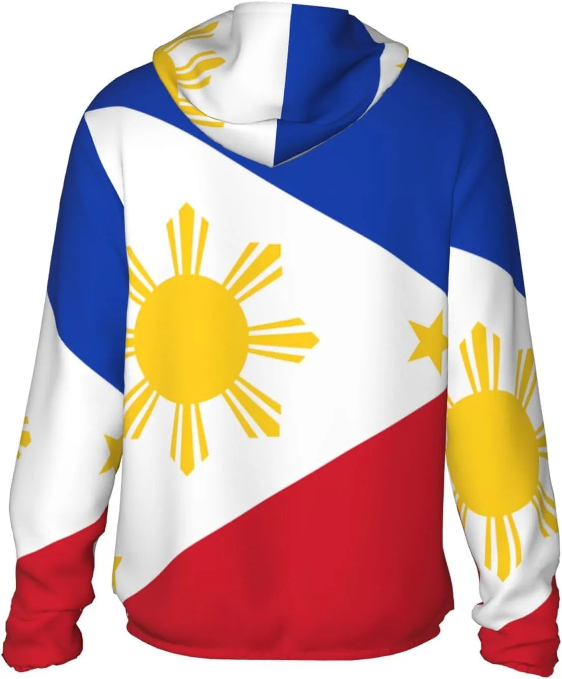 Sun Protection Hoodie Fishing Sun Shirt UPF 50 , Philippine flag Print Women & Men Outdoor Hiking Jacket