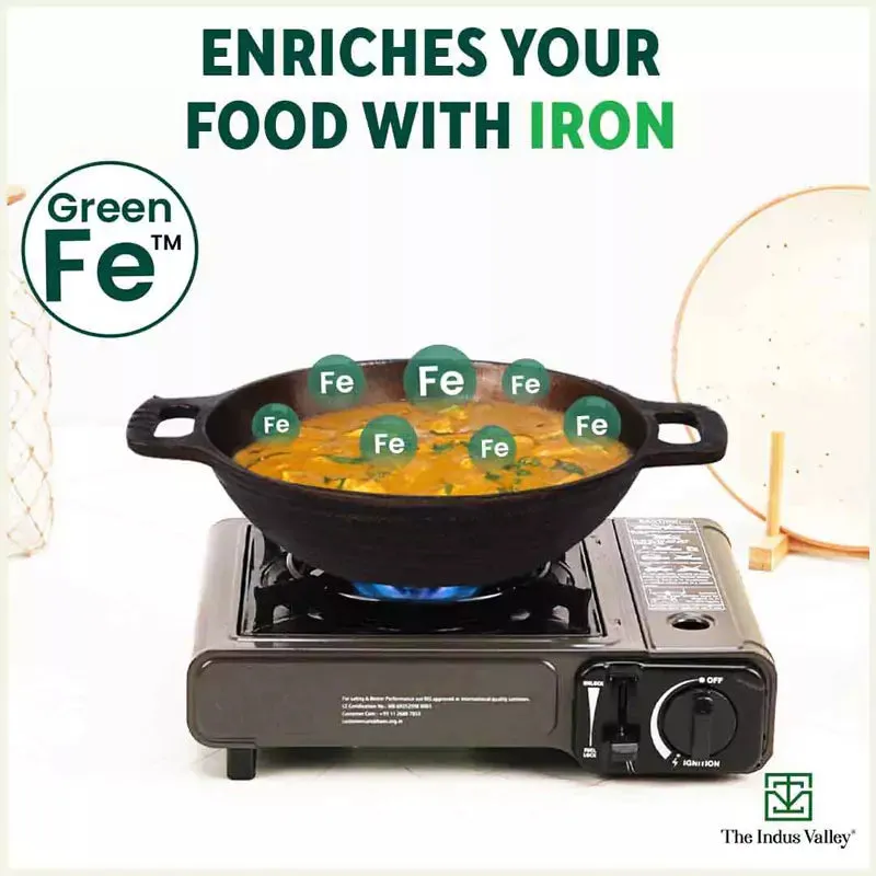 Super Smooth Cast Iron Kadai Tawa  Free ₹400 Tadka Pan, Kitchen set for Home, 100% Pure, Toxin-free, Nonstick