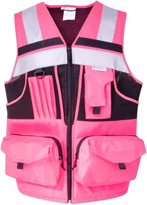 SUXIBIP 10 Pockets Safety Vest for Men and Women, High Visibility vest with 3M Reflective Strips, Oxford Fabric